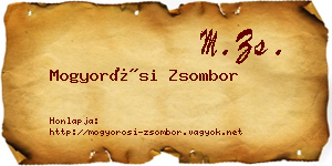 Mogyorósi Zsombor névjegykártya