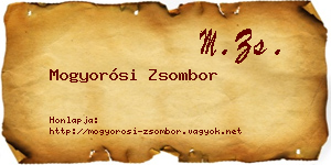 Mogyorósi Zsombor névjegykártya